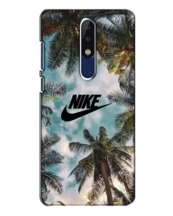 Чехол для Nokia 5.1 Plus (X5) с картинкой «Тропический принт Nike»