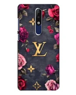 Чехол для Nokia 5.1 Plus (X5) с картинкой «Цветочный Louis Vuitton»
