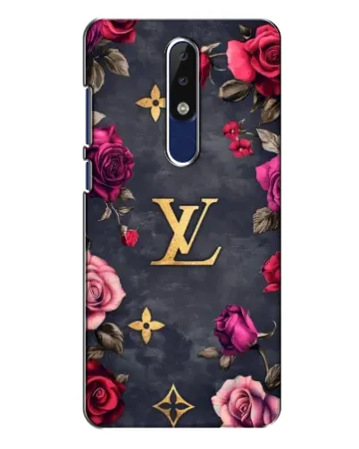 Чехол для Nokia 5.1 Plus (X5) с картинкой «Цветочный Louis Vuitton»