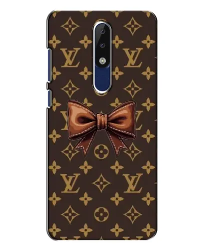 Чехол для Nokia 5.1 Plus (X5) с картинкой «LV с бантом»