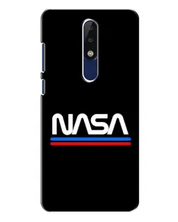 Чехол для Nokia 5.1 Plus (X5) с картинкой «NASA — классика Red Blue»