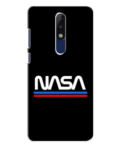 Чехол для Nokia 5.1 Plus (X5) с картинкой «NASA — классика Red Blue»
