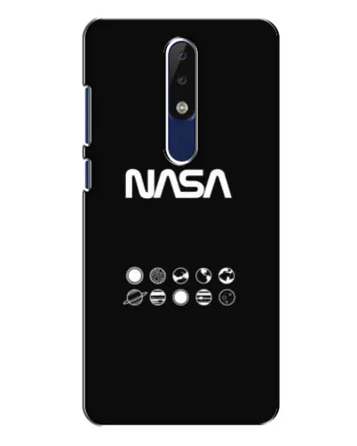 Чехол для Nokia 5.1 Plus (X5) с картинкой «NASA — технический принт»