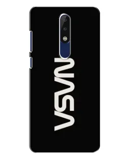 Чехол для Nokia 5.1 Plus (X5) с картинкой «NASA — вертикальный логотип»