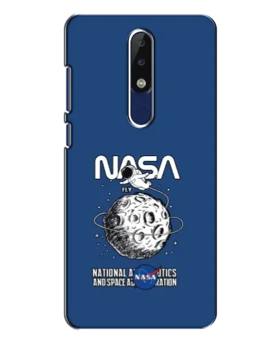 Чехол для Nokia 5.1 Plus (X5) с картинкой «NASA — лунная миссия»