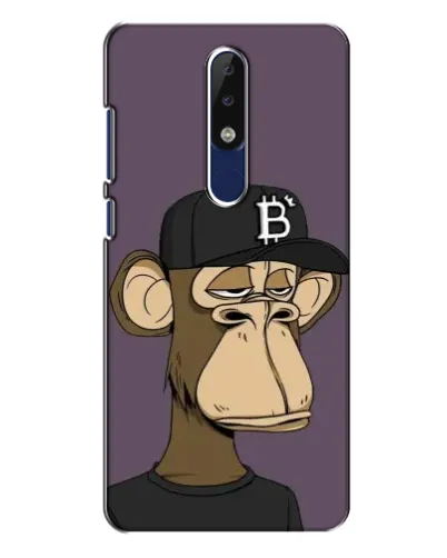Чехол для Nokia 5.1 Plus (X5) с картинкой «Bored Ape в кепке»