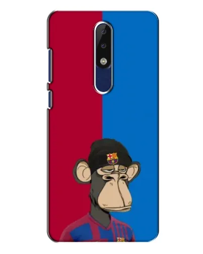Чехол для Nokia 5.1 Plus (X5) с картинкой «Bored Ape — фанат Барсы»