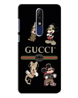 Чохол для Nokia 5.1 Plus (X5) з картинкою «Gucci — герої Disney та монограма»