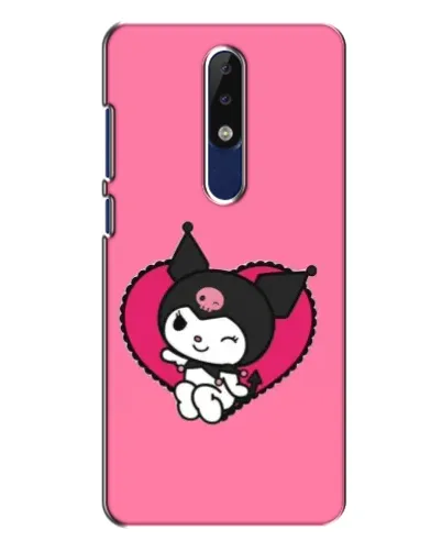 Чехол для Nokia 5.1 Plus (X5) с картинкой «Kuromi — любовь в сердце» Чехол для Nokia 5.1 Plus (X5) с картинкой «Kuromi — любовь в сердце»
