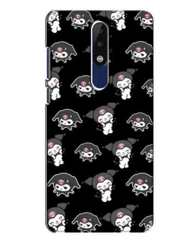 Чехол для Nokia 5.1 Plus (X5) с картинкой «Черный паттерн Kuromi» Чехол для Nokia 5.1 Plus (X5) с картинкой «Черный паттерн Kuromi»