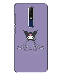 Чехол для Nokia 5.1 Plus (X5) с картинкой «Kuromi на лиловом фоне»