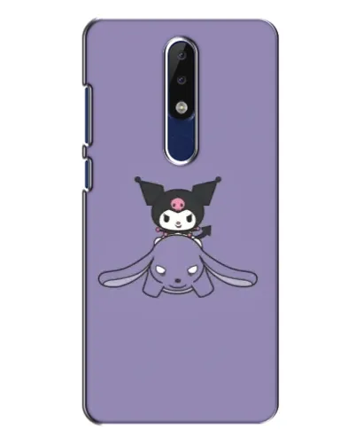 Чехол для Nokia 5.1 Plus (X5) с картинкой «Kuromi на лиловом фоне» Чехол для Nokia 5.1 Plus (X5) с картинкой «Kuromi на лиловом фоне»