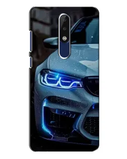 Чехол для Nokia 5.1 Plus (X5) с картинкой «Взгляд BMW с синими фарами» Чехол для Nokia 5.1 Plus (X5) с картинкой «Взгляд BMW с синими фарами»