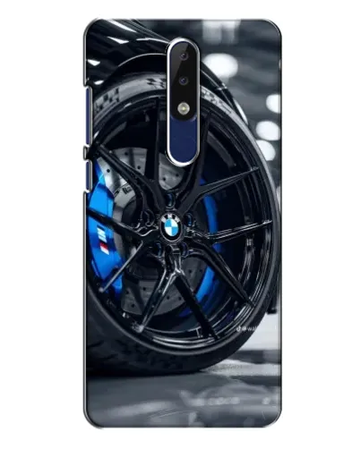 Чехол для Nokia 5.1 Plus (X5) с картинкой «Колесо BMW вблизи»