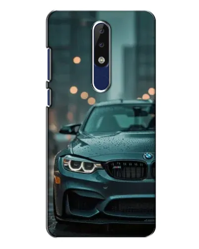 Чехол для Nokia 5.1 Plus (X5) с картинкой «BMW в огнях города»