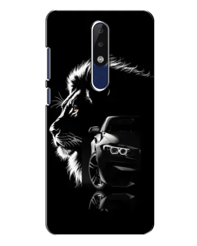 Чехол для Nokia 5.1 Plus (X5) с картинкой «BMW и лев»