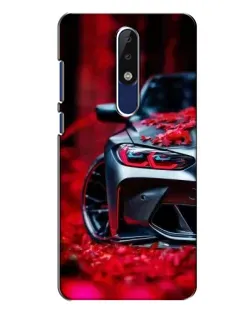Чехол для Nokia 5.1 Plus (X5) с картинкой «Спортивная BMW и цветы» Чехол для Nokia 5.1 Plus (X5) с картинкой «Спортивная BMW и цветы»