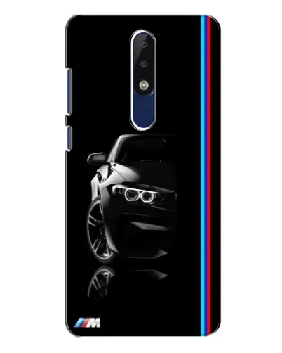 Чехол для Nokia 5.1 Plus (X5) с картинкой «Силуэт BMW в темноте»