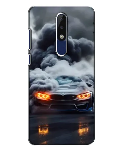 Чехол для Nokia 5.1 Plus (X5) с картинкой «BMW в дыму»