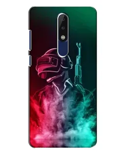 Чехол для Nokia 5.1 Plus (X5) с картинкой «PUBG — огненный воин»