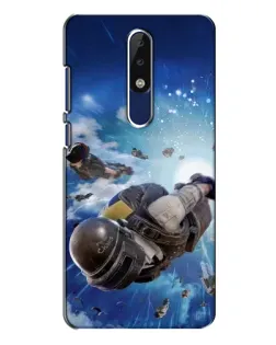 Чехол для Nokia 5.1 Plus (X5) с картинкой «Десант PUBG — прыжок»