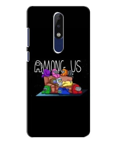 Чехол для Nokia 5.1 Plus (X5) с картинкой «Логотип Among Us» Чехол для Nokia 5.1 Plus (X5) с картинкой «Логотип Among Us»