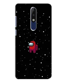 Чехол для Nokia 5.1 Plus (X5) с картинкой «Красный Among Us»