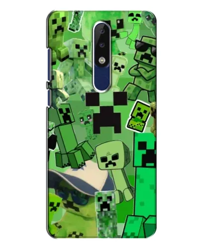 Чехол для Nokia 5.1 Plus (X5) с картинкой «Криперы Minecraft» Чехол для Nokia 5.1 Plus (X5) с картинкой «Криперы Minecraft»