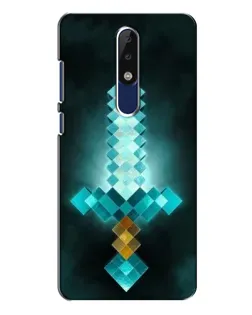 Чехол для Nokia 5.1 Plus (X5) с картинкой «Алмазный меч неон» Чехол для Nokia 5.1 Plus (X5) с картинкой «Алмазный меч неон»
