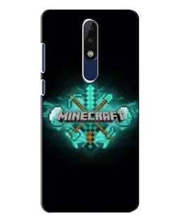 Чехол для Nokia 5.1 Plus (X5) с картинкой «Minecraft Diamond лого» Чехол для Nokia 5.1 Plus (X5) с картинкой «Minecraft Diamond лого»