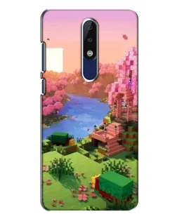 Чехол для Nokia 5.1 Plus (X5) с картинкой «Розовое дерево Minecraft» Чехол для Nokia 5.1 Plus (X5) с картинкой «Розовое дерево Minecraft»
