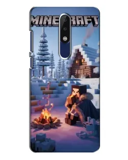 Чехол для Nokia 5.1 Plus (X5) с картинкой «Зимний Minecraft» Чехол для Nokia 5.1 Plus (X5) с картинкой «Зимний Minecraft»