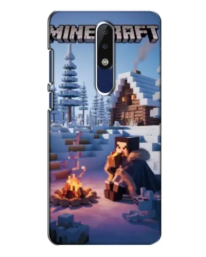 Чехол для Nokia 5.1 Plus (X5) с картинкой «Зимний Minecraft» Чехол для Nokia 5.1 Plus (X5) с картинкой «Зимний Minecraft»