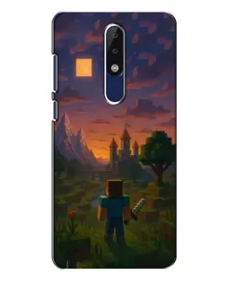Чехол для Nokia 5.1 Plus (X5) с картинкой «Стив у башни» Чехол для Nokia 5.1 Plus (X5) с картинкой «Стив у башни»