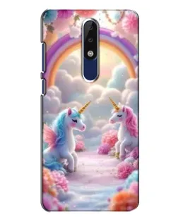 Чехол для Nokia 5.1 Plus (X5) с картинкой «Радуга и единороги» Чехол для Nokia 5.1 Plus (X5) с картинкой «Радуга и единороги»