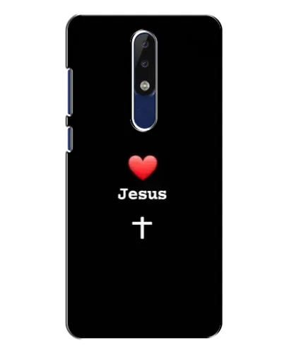 Чехол для Nokia 5.1 Plus (X5) с картинкой «Сердце - Jesus» Чехол для Nokia 5.1 Plus (X5) с картинкой «Сердце - Jesus»