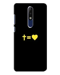 Чехол для Nokia 5.1 Plus (X5) с картинкой «Сердце и Крест» Чехол для Nokia 5.1 Plus (X5) с картинкой «Сердце и Крест»