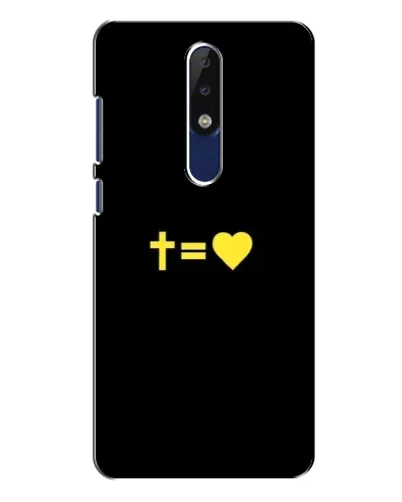 Чехол для Nokia 5.1 Plus (X5) с картинкой «Сердце и Крест» Чехол для Nokia 5.1 Plus (X5) с картинкой «Сердце и Крест»