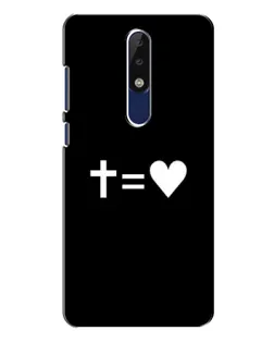 Чехол для Nokia 5.1 Plus (X5) с картинкой «Крест и Сердце» Чехол для Nokia 5.1 Plus (X5) с картинкой «Крест и Сердце»