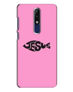 Чехол для Nokia 5.1 Plus (X5) с картинкой «Розовый символ Jesus» Чехол для Nokia 5.1 Plus (X5) с картинкой «Розовый символ Jesus»