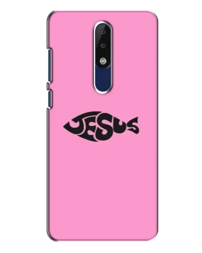 Чехол для Nokia 5.1 Plus (X5) с картинкой «Розовый символ Jesus» Чехол для Nokia 5.1 Plus (X5) с картинкой «Розовый символ Jesus»