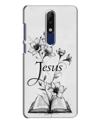 Чехол для Nokia 5.1 Plus (X5) с картинкой «Цветы и Библия» Чехол для Nokia 5.1 Plus (X5) с картинкой «Цветы и Библия»