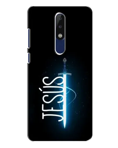 Чехол для Nokia 5.1 Plus (X5) с картинкой «Меч Духа Jesus» Чехол для Nokia 5.1 Plus (X5) с картинкой «Меч Духа Jesus»