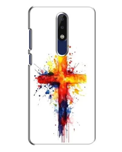 Чехол для Nokia 5.1 Plus (X5) с картинкой «Акварельный крест» Чехол для Nokia 5.1 Plus (X5) с картинкой «Акварельный крест»