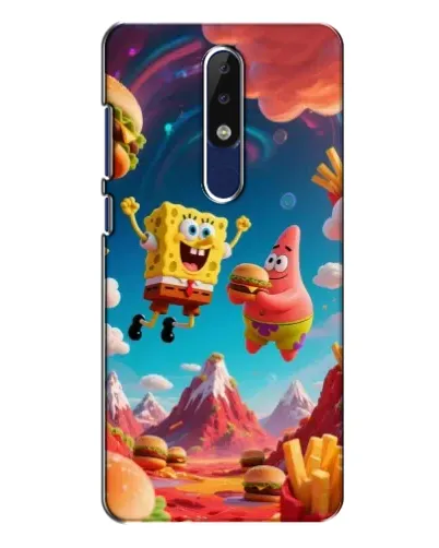 Чехол для Nokia 5.1 Plus (X5) с картинкой «Космический фастфуд»