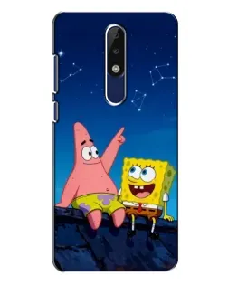 Чехол для Nokia 5.1 Plus (X5) с картинкой «Губка Боб и Патрик ночью» Чехол для Nokia 5.1 Plus (X5) с картинкой «Губка Боб и Патрик ночью»