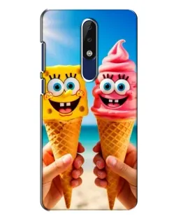 Чехол для Nokia 5.1 Plus (X5) с картинкой «Спанч Боб мороженое» Чехол для Nokia 5.1 Plus (X5) с картинкой «Спанч Боб мороженое»