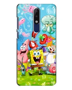 Чехол для Nokia 5.1 Plus (X5) с картинкой «Губка Боб и друзья» Чехол для Nokia 5.1 Plus (X5) с картинкой «Губка Боб и друзья»