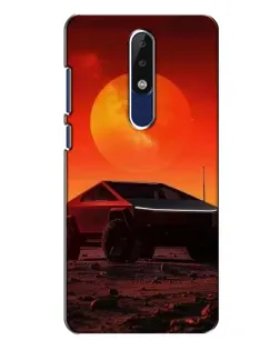 Чехол для Nokia 5.1 Plus (X5) с картинкой «Cybertruck на Марсе»