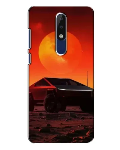 Чехол для Nokia 5.1 Plus (X5) с картинкой «Cybertruck на Марсе»